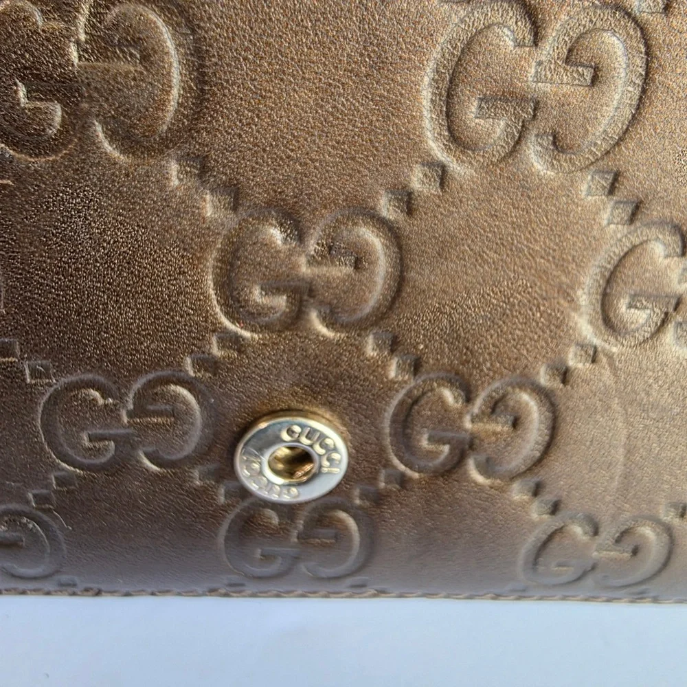 Gucci Embossed Brown Leather Wallet - Picture 3 of 7